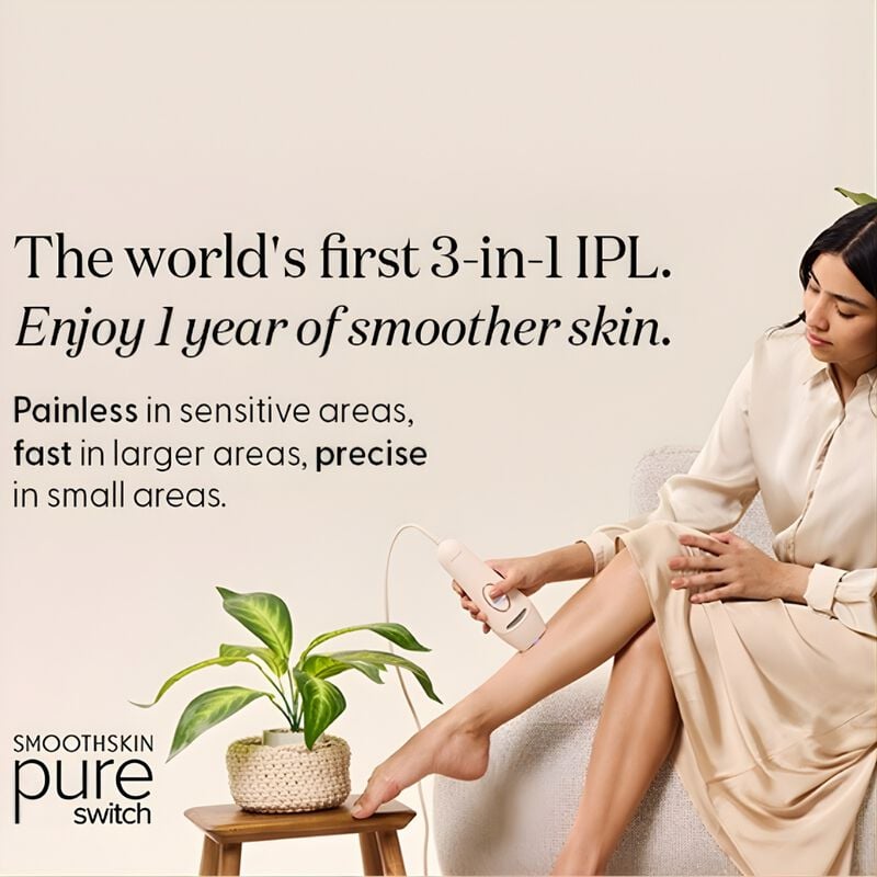 سموث سكين جهار بيور سويتش ازالة الشعر بتقنية ipl