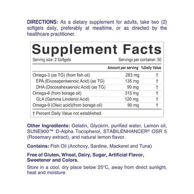 faces أوميغا 3 6 9 كاملة لدعم القلب والدماغ والمفاصل مع زيت بوراچ