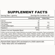 faces جيلاتين مغنيسيوم للكبار، لدعم العضلات والأعصاب والطاقة مع مزيج عضوي