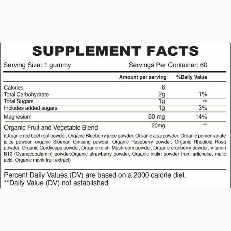 اورجانيك ايرث جيلاتين مغنيسيوم للكبار، لدعم العضلات والأعصاب والطاقة مع مزيج عضوي