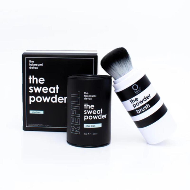 kaia naturals the takesumi detox the sweat powder brush and refill set