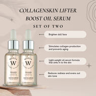 2 x COLLAGENSKIN LIFTER BOOST OIL SERUM 30ml faces 2 x collagenskin lifter boost oil serum 30ml