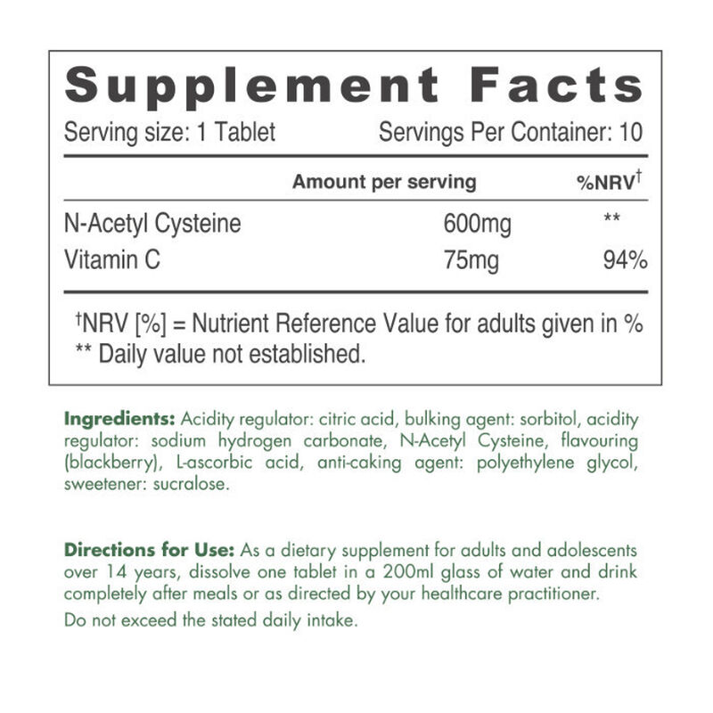 sunshine nutrition nac 600mg with vitamin c a&euro;&ldquo; immunity & respiratory support