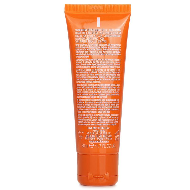 darphin soleil plaisir sun protective cream for face spf 50