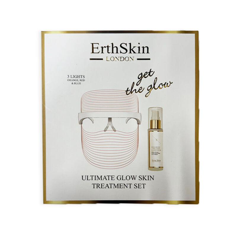 erthskin london ulitmate glow set ( 3 led mask + ha serum )
