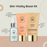 SKIN GLOW BOOST VITAMIN C GEL SERUM 30ml + SKIN HYDRATION BOOST HYALURONIC ACID EYE SERUM 15ml + SKIN LIFTER BOOST COLLAGEN MOISTURISER 50ml faces skin glow boost vitamin c gel serum 30ml skin hydration boost hyaluronic acid eye serum 15ml skin lifter boost collagen moisturiser 50ml