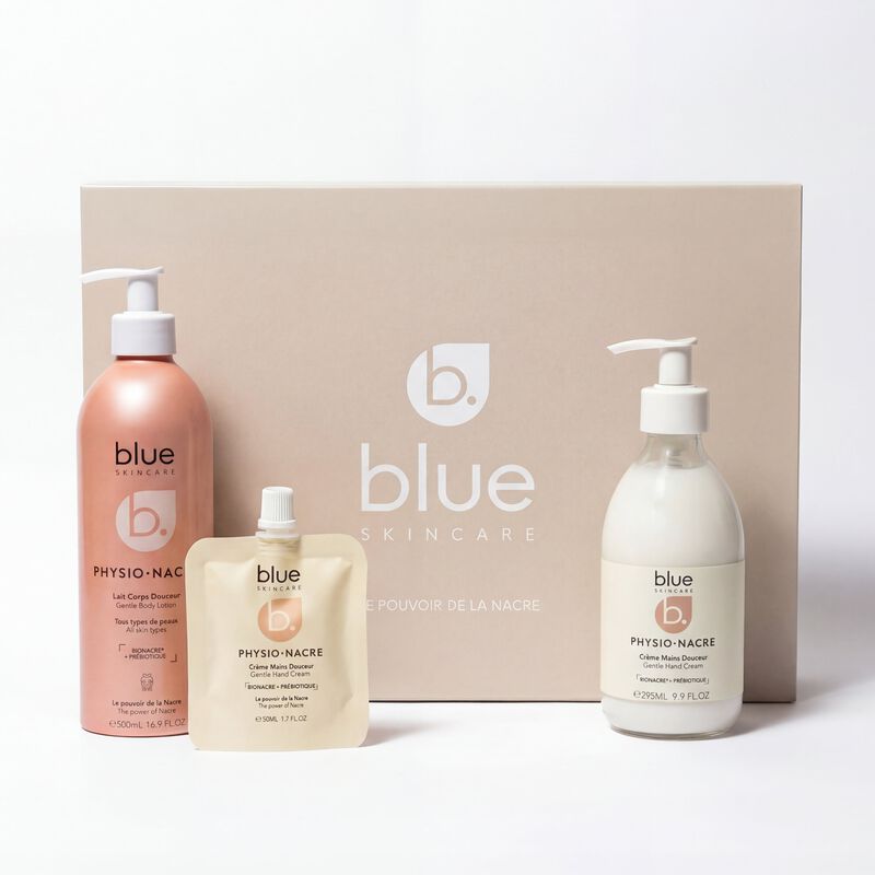 blue skincare pearl of softness gift set
