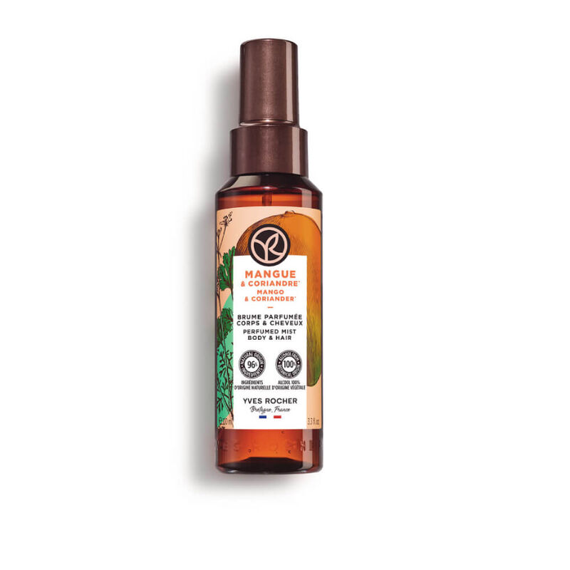 yves rocher mango & coriander perfumed mist hair & body