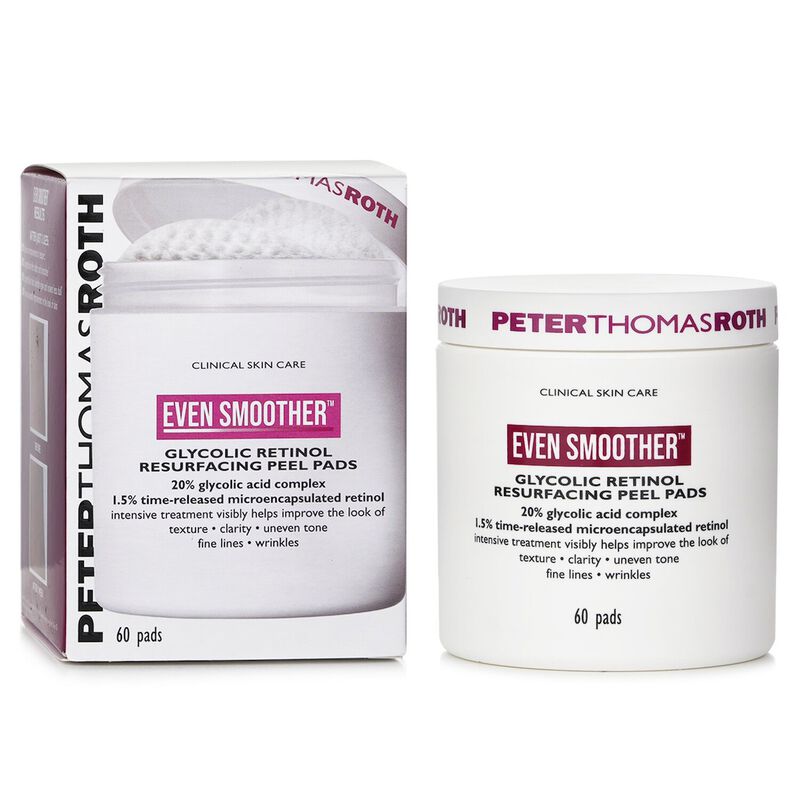peter thomas roth even smoother glycolic retinol resurfacing peel pads