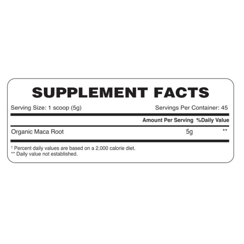 organic earth maca root powder for energy and vitality support