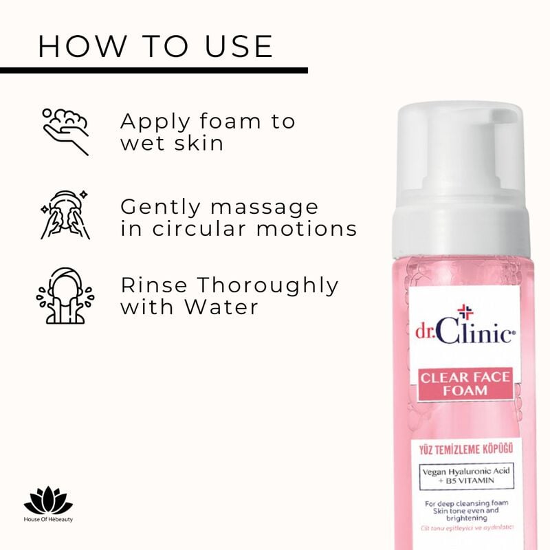 dr. clinic prebiotic cleansing foam for dry & sensitive skin