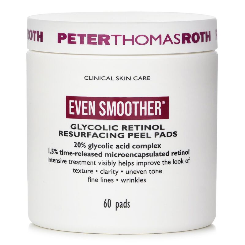 peter thomas roth even smoother glycolic retinol resurfacing peel pads