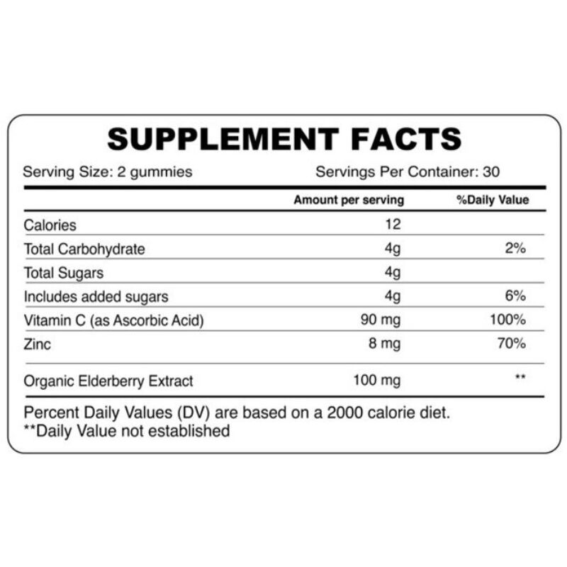 organic earth elderberry immunity gummies for kids