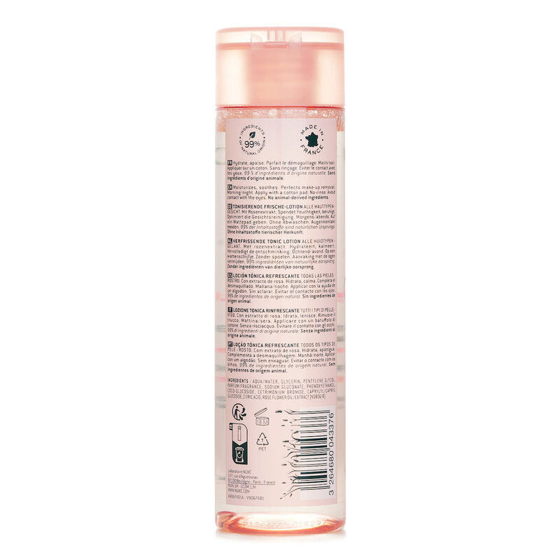nuxe very rose refreshing toning lotion
