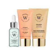 SKIN GLOW BOOST VITAMIN C GEL SERUM 30ml + SKIN HYDRATION BOOST HYALURONIC ACID EYE SERUM 15ml + SKIN LIFTER BOOST COLLAGEN MOISTURISER 50ml faces skin glow boost vitamin c gel serum 30ml skin hydration boost hyaluronic acid eye serum 15ml skin lifter boost collagen moisturiser 50ml
