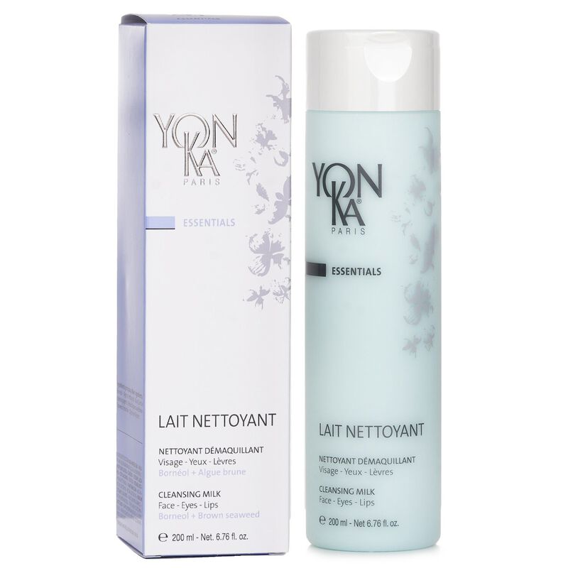 yonka essentials cleansing milk with borneol  face, eyes & lips
