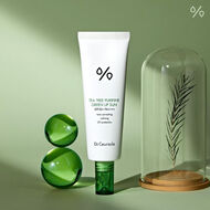 faces tea tree purifine green up sun  spf50   calming sunscreen and makeup base