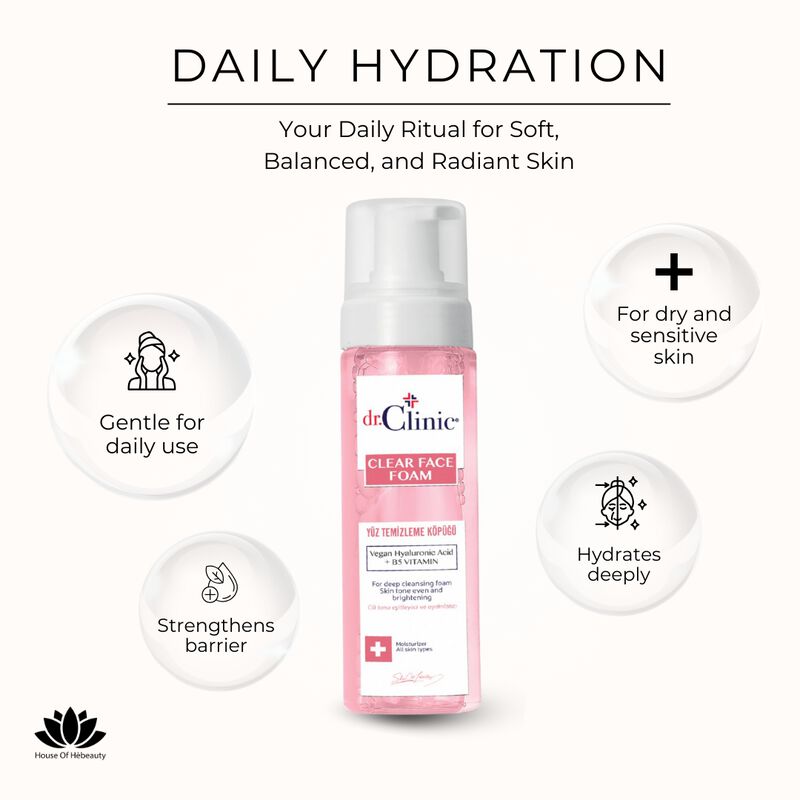 dr. clinic prebiotic cleansing foam for dry & sensitive skin