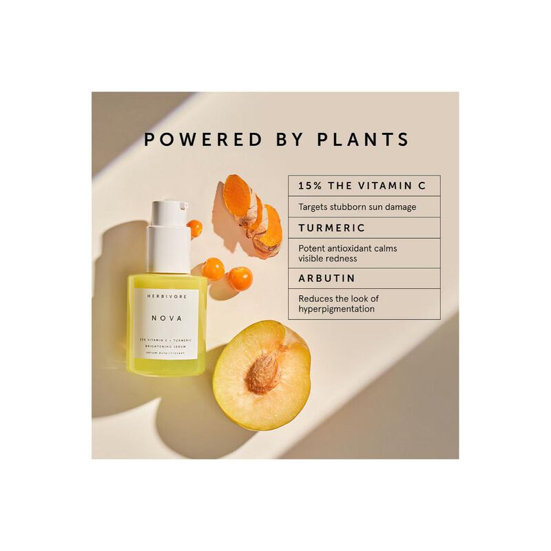 herbivore nova 15% vitamin c + turmeric brightening serum