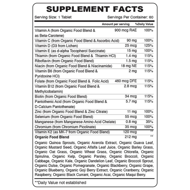 اورجانيك ايرث فيتامينات متعددة يومية للرجال لدعم الطاقة والمناعة والعظام والقلب