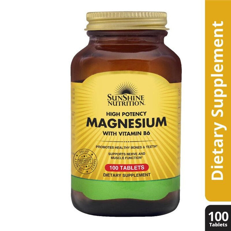 sunshine nutrition high potency magnesium with vitamin b6