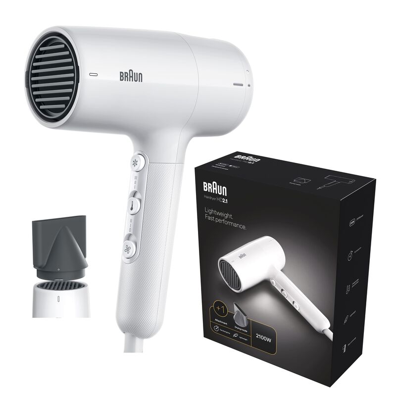 براون braun hair dryer, 2100 watts, +1 attachment