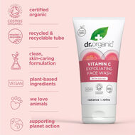 faces dr organic guava vitamin c exfoliating face wash
