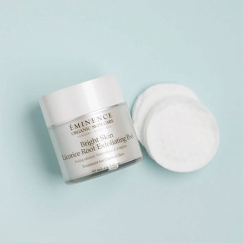 eminence organic skin care bright skin licorice root exfoliating peel