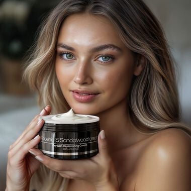 Rosehip & Sandalwood Dry Skin Replenishing Cream faces rosehip sandalwood dry skin replenishing cream