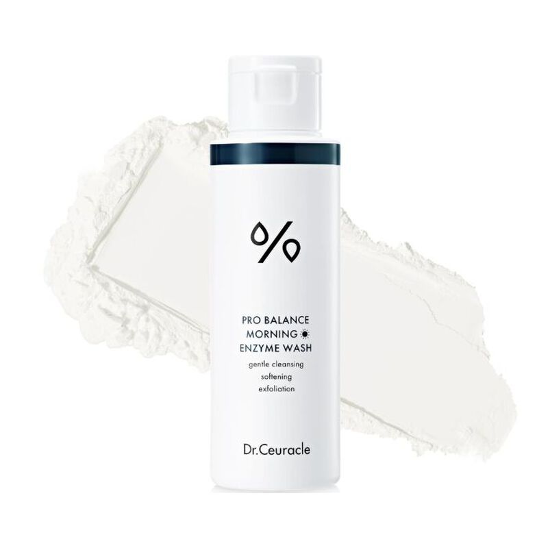 dr. ceuracle pro balance morning enzyme wash, gentle cleanser with probiotic complex