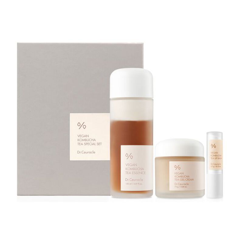 dr. ceuracle vegan kombucha tea special set, deep hydration and nourishing skincare kit