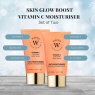 2 x SKIN GLOW BOOST VITAMIN C MOISTURISER 50m faces 2 x skin glow boost vitamin c moisturiser 50m