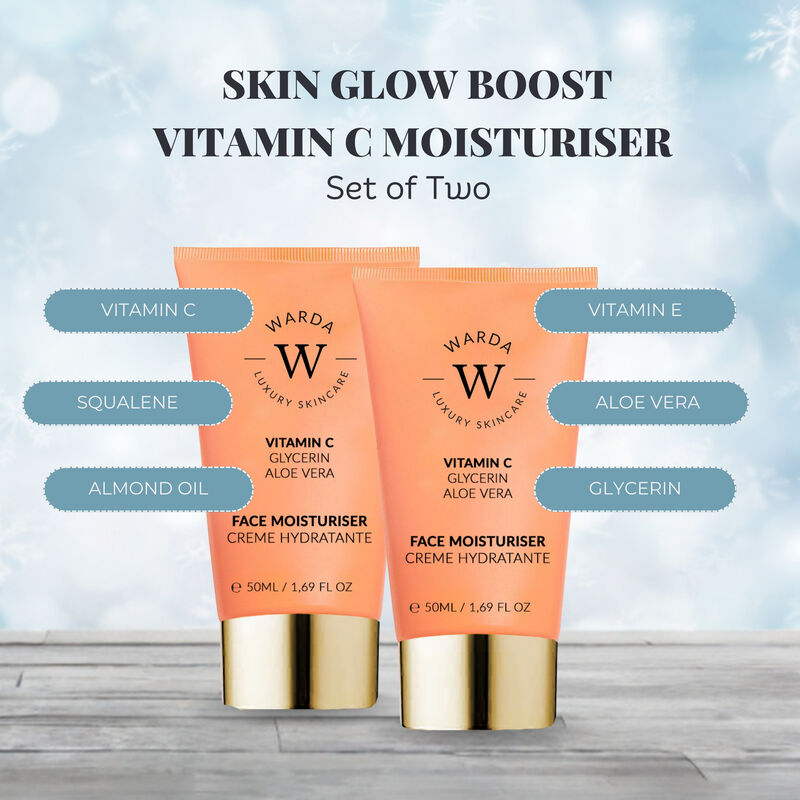 إرث سكين لندن 2 x skin glow boost vitamin c moisturiser 50m