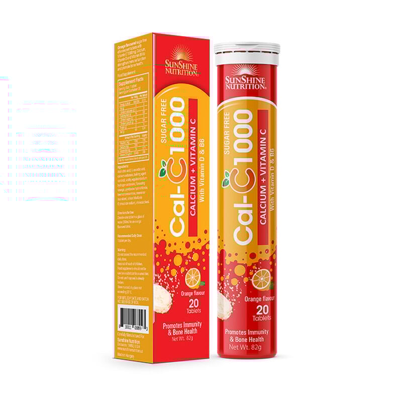 sunshine nutrition calc 1000 with vit d & b6 sugarfree