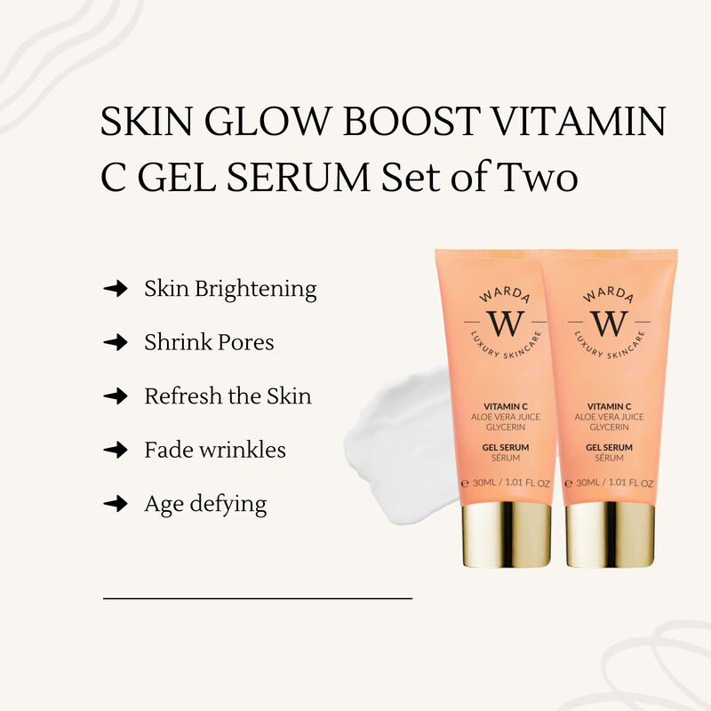 erthskin london 2 x skin glow boost vitamin c gel serum 30ml