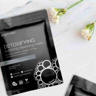 Detoxifying Bubbling Cleansing Sheet Mask with Activated Charcoal faces detoxifying bubbling cleansing sheet mask with activated charcoal
