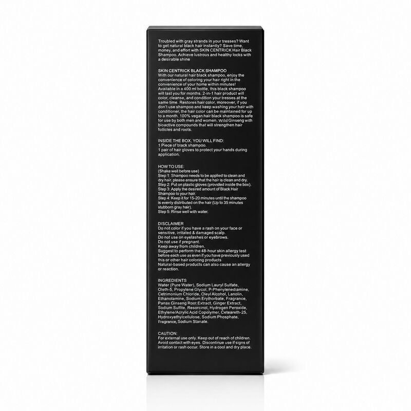 skin centrick black shampoo