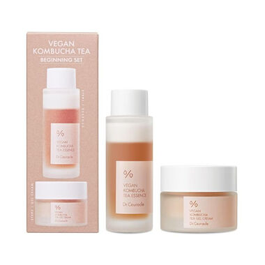 faces vegan kombucha tea beginning set  hydrating and nourishing skincare kit