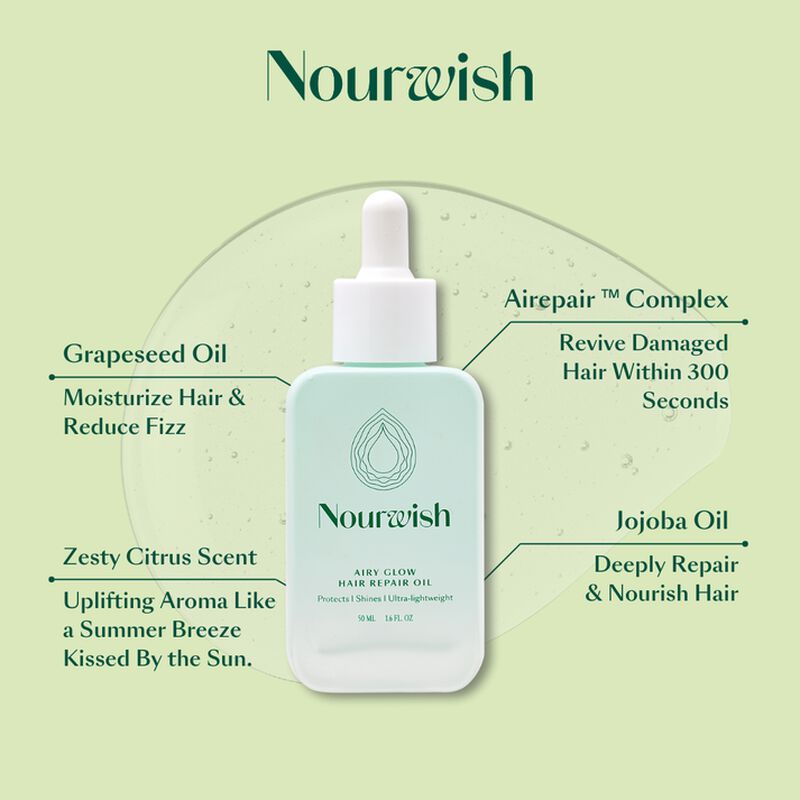 nourwish airy glow hair repair oil