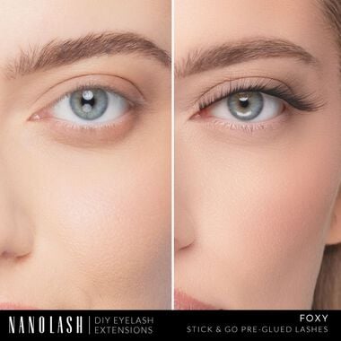 DIY Stick & Go Pre-glued Lashes Foxy Short faces diy stick go pre glued lashes foxy short
