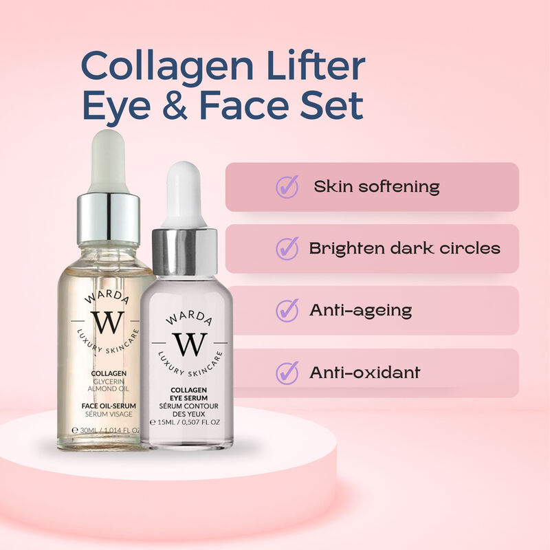 إرث سكين لندن skin lifter boost collagen eye serum 15m + collagenskin lifter boost oil serum 30ml