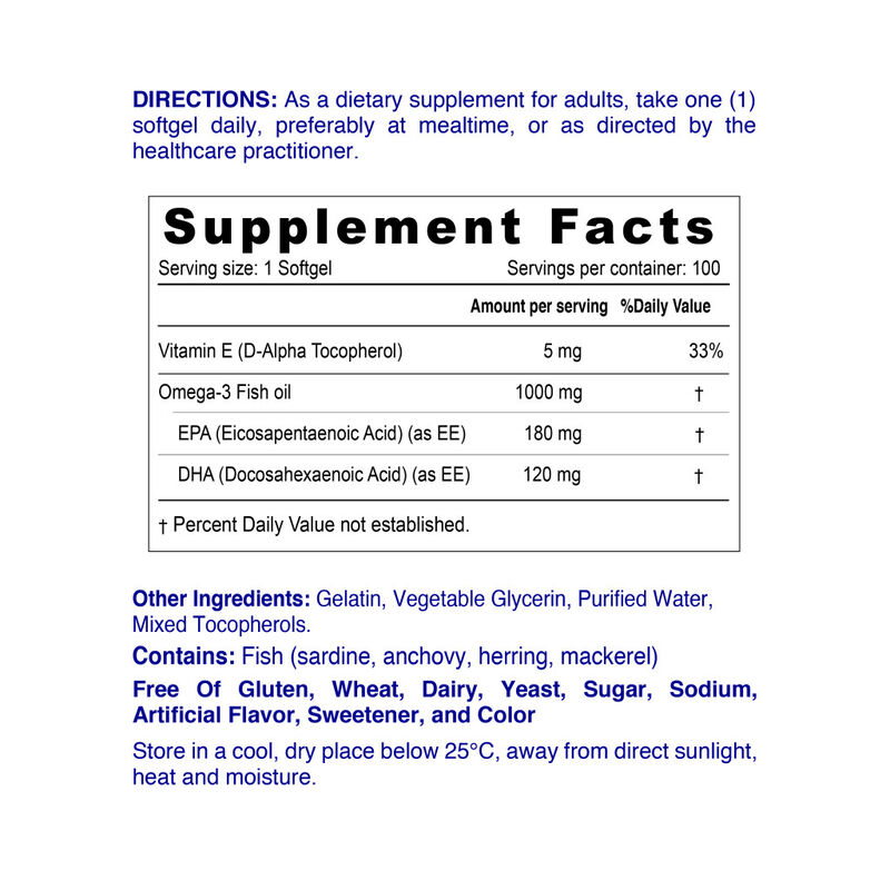 نورديك سانشاين زيت السمك أوميغا3 لدعم القلب والمناعة والمفاصل والدماغ