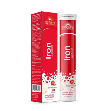 faces nutrition iron blood orange flavor effervescent tablets