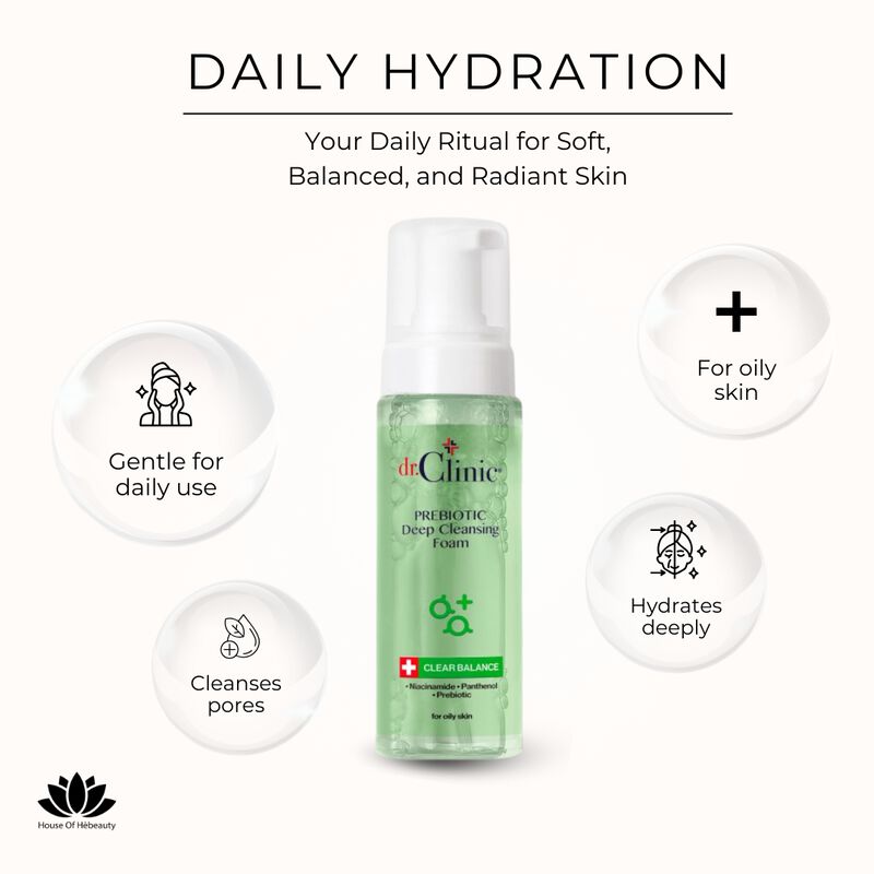 dr. clinic prebiotic cleansing foam for oily skin