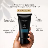 Sunscreen with Bluelight protection faces sunscreen with bluelight protection